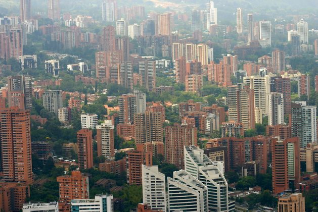 A view of one of the suburban neighbourhoods in Medellin, Colombia. The current pandemic has dredged up massive housing concerns in cities, such as homelessness and lack of sanitation. Credit: Joan Erakit/IPS