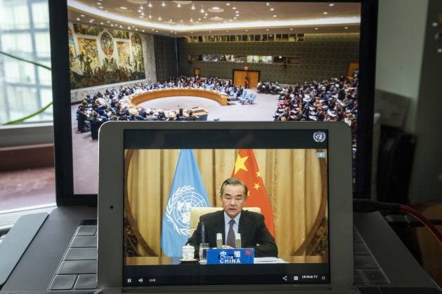 Wang Yi, Minister for Foreign Affairs of the People’s Republic of China, addresses the virtual Security Council summit-level debate on “Maintenance of International Peace and Security: Global Governance post Covid-19”. Credit: UN Photo/Loey Felipe.