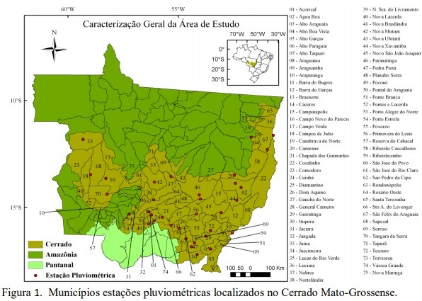 The area with the highest soybean production in Brazil, in addition to corn and cotton, is highlighted in yellow, in the Cerrado savannah biome in the centre of the northern state of Mato Grosso. Regular rainfall, abundant between September and April, and flat land favour the planting of soy by farmers who migrated from the south since the 1970s. The area produces 28 percent of the soy in Brazil, which is the world's largest producer and exporter. MAP: Francisco Marcuzzo, Thiago Guimarães Faria and Murilo Raphael Dias Cardoso
