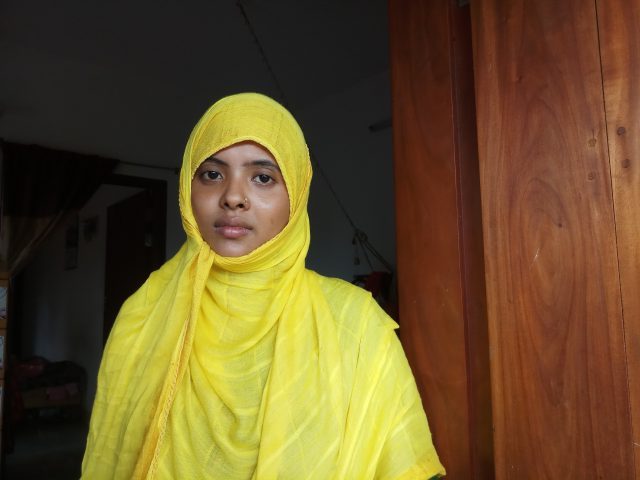 Shahana Akter (20), a single mother and domestic worker in Netrakona town, also lost her work when the pandemic started. She was able to find employment again. Credit: Rafiqul Islam/IPS