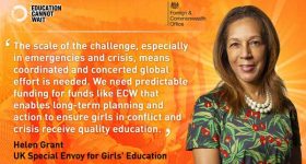 ECW Interviews UK Special Envoy for Girls' Education, Helen Grant - Vimarsana News