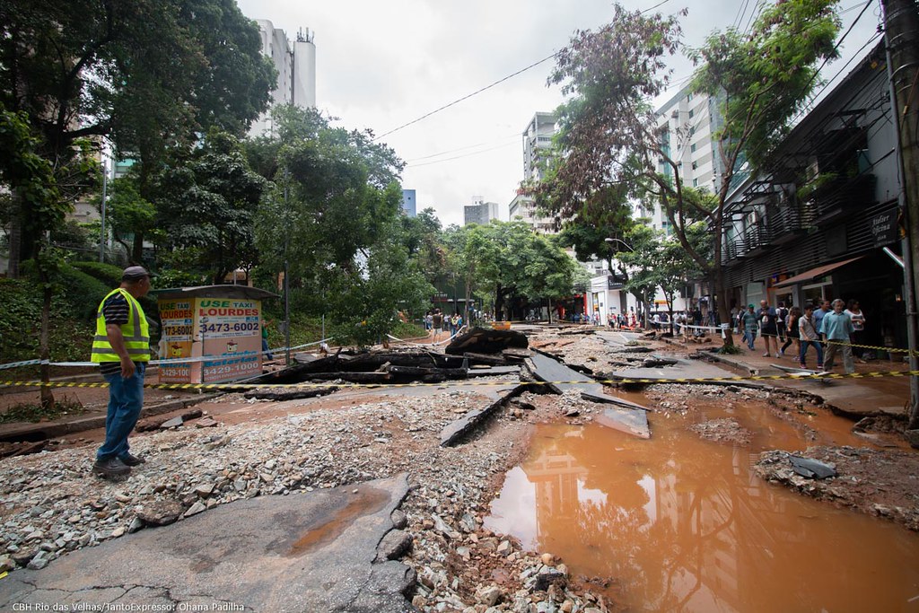 In Belo Horizonte, capital of the southern Brazilian state of Minas Gerais, home to 2.5 million people, torrential rains in January 2022 destroyed streets and flooded some neighborhoods, in a repeat of disasters that are becoming more frequent every year. CREDIT: Das Velhas River CBH 