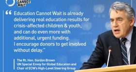 Education Cannot Wait Interviews The Rt. Hon. Gordon Brown, UN Special Envoy for Global Education and Chair of ECW's High-Level Steering Group - Vimarsana News