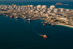 View of the Ras Tanura terminal in Saudi Arabia, the oil exporter receiving the highest revenues in the context of the crisis generated by the Russian invasion of Ukraine. CREDIT: Aramco