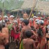 Children and adolescents in a Yanomami community in Parima, on the southern border with Brazil, the area where four indigenous people were shot dead and others injured when they confronted military troops last March. CREDIT: Wataniba