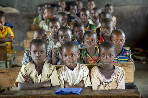 Students attending class at a school near Mugina in Cibitoke Province, an area that has experienced a rise in landslides due to climate change in Burundi. Photo credits: ECW/Amizero