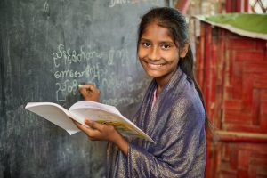 Rohingya refugee girl Rohima Akter, 13, is excited [...] <a class=