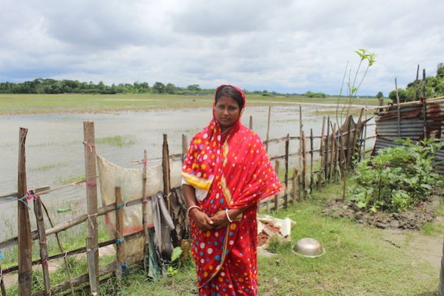 Lalita Roy now has access to clean water and also provides a service to her community by working as a pani apa (water sister), looking after the community's rainwater harvesting plants. Credit: Rafiqul Islam/IPS