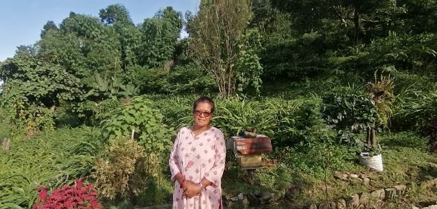Large cardamom grower Kaushila Moktan at her farm in Salakpur, eastern Nepal. Credit: Birat Anupam/IPS