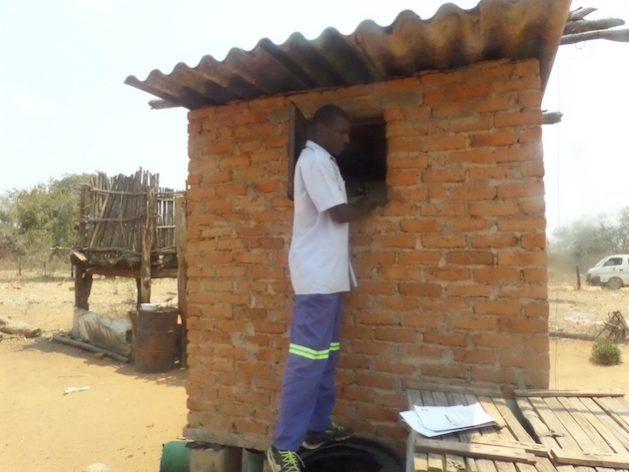 Edious Murewa, resettled farmer, is on his farm where his barns are empty and have been for years. Experts blame climate change and a lack of farming know-how for the resettled farmers’ woes. Credit: Jeffrey Moyo/IPS