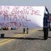 The Puente Madera community, in the municipality of San Blas Atempa in the southern Mexican state of Oaxaca, is opposed to the sale of land to an industrial park in that town, one of the 10 projects in the Isthmus of Tehuantepec Interoceanic Corridor, as demonstrated at a February 2022 protest. CREDIT: APIIDTT