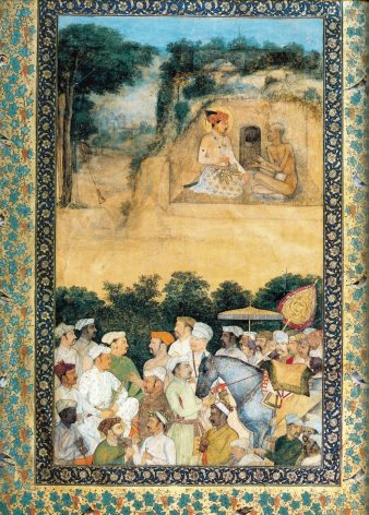 The removal of Mughal history from textbooks is seen as a political move which downplays the rich diversity of the Indian subcontinent. This artwork stems from this period. Credit: Govardhan. Jahangir Visiting the Ascetic Jadrup. ca. 1616-20, Musee Guimet, Paris