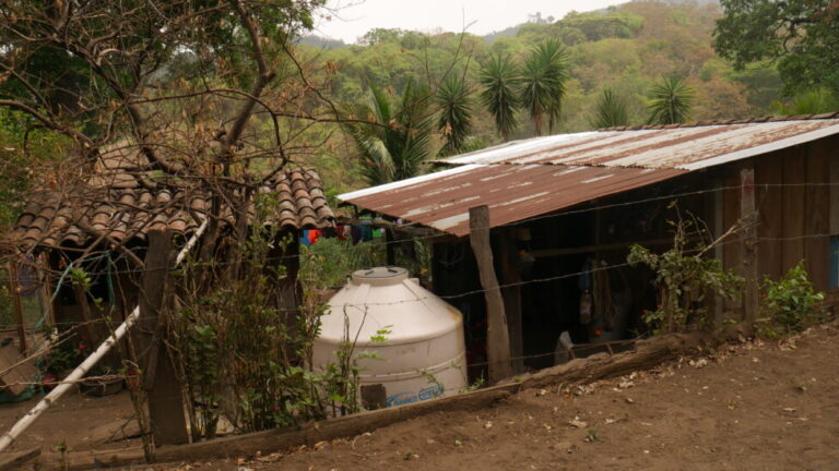 Almost all of the homes in the villages located around Chinameca, in the Salvadoran department of San Miguel, have several water storage tanks, given the scarcity of water in that area, which forms part of the Central American Dry Corridor. CREDIT: Edgardo Ayala/IPS