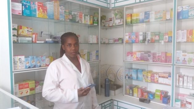 Pharmacists, like Christine Atieno​ from Mediway Healthcare and doctors say women and men in Kenya are more open to contraceptive use now. CREDIT: Wilson Odhiambo/IPS