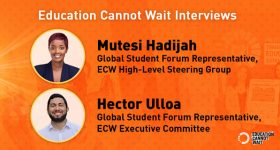Education Cannot Wait Interviews High-Level Steering Group Youth Representative Mutesi Hadijah and Executive Committee Youth Representative Hector Ulloa - Vimarsana News