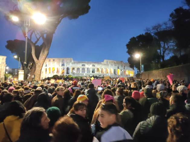 Rome march for the International Day for the Elimination of Violence Against Women. Credit: Mariangela Isaia. - Gender-based violence: more than 12 million women in Italy, equal to almost 51%, between the ages of 18 and 84, have experienced physical or psychological violence at least once in their lifetime, but that only 5% have reported the incident