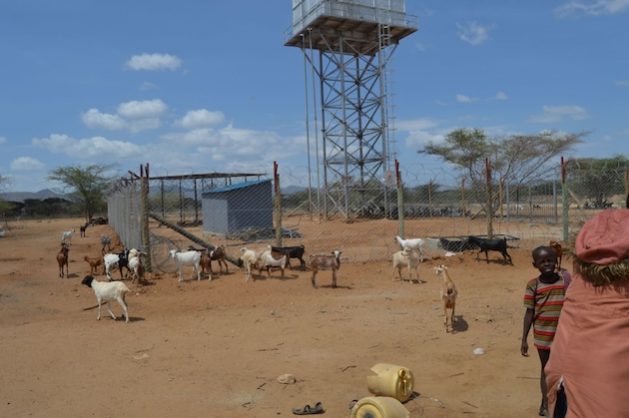 Children at a dried community borehole in Turkana, Kenya. Climate change, a subject of discussion at UNEA-6, has been blamed for droughts in the region. Credit: Maina Waruru/IPS