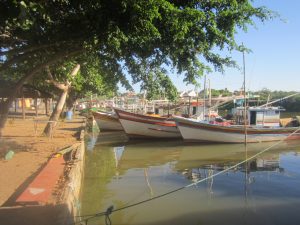 A view of the port of Atafona's fishing boats on the Paraíba do [...] <a class=