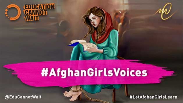 Education Cannot Wait's #AfghanGirlsVoices campaign has reached 184 million online individuals, 4.1 billion potential audience members, and 4,100 mentions to date. Credit: ECW