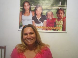 Lucineide da Silva helped install the solar panels, having been trained with other residents of the two complexes that make up the unnamed village in northeastern Brazil. Her efficient work and passion for the project earned her the nickname “Galician of the panels”. Credit: Mario Osava / IPS