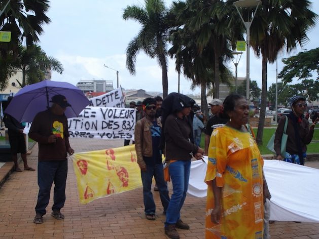 Indigenous Kanaks in a political rally prior to New Caledonia's first referendum on Independence in 2018. Credit: Catherine Wilson/IPS