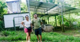 Marixela Ramos and Fausto Gámez in the village of El Rodeo, northern El Salvador, where a solar-powered drinking water system has been in operation since 2018. Credit: Edgardo Ayala / IPS