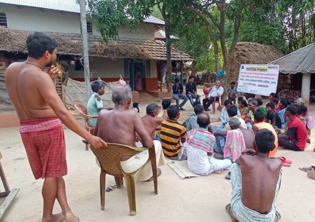 Training being provided to local farmers for water harvesting and the reuse of waste water for the local farming community.