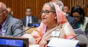Sheikh Hasina, Prime Minister of the People’s Republic of Bangladesh resigned her post and fled the country after weeks of violent protests. Credit: UN Photo/Laura Jarriel