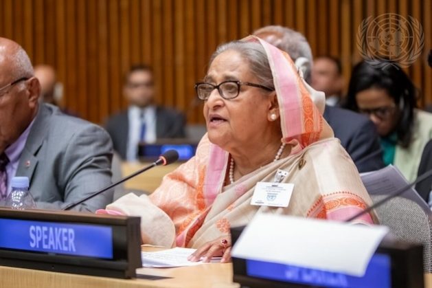 Sheikh Hasina, Prime Minister of the People’s Republic of Bangladesh resigned her post and fled the country after weeks of violent protests. Credit: UN Photo/Laura Jarriel