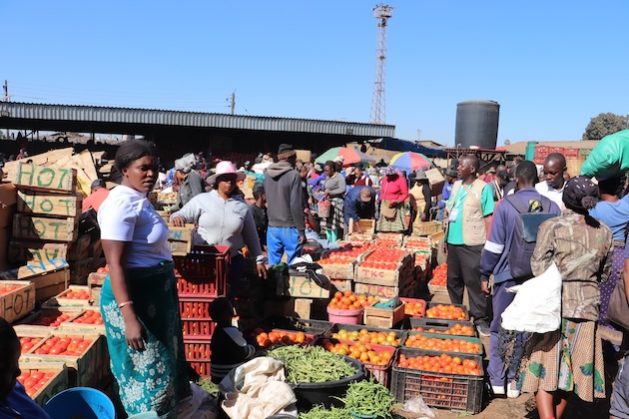 Farmers, traders and consumers at the Mbare Musika Territorial Market in Harare, Zimbabwe. Credit: Isaiah Esipisu/IPS