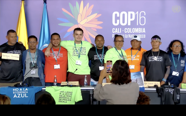 Conference of the Parties to the Convention on Biological Diversity, fisherpeople conference held in Cali, Columbia. Credit: Aishwarya Bajpai/IPS. 