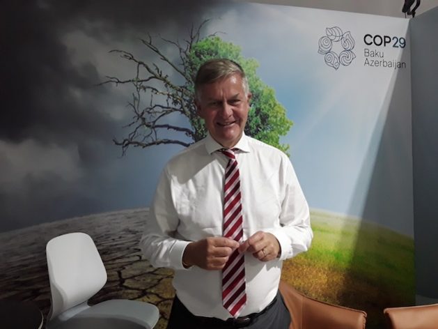 Erik Solheim, former director of the UN Environment Programme and former Norwegian Minister of Environment and International Development at COP29. Credit: Joyce Chimbi/IPS