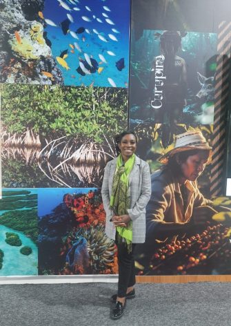 Barbados Minister Shantal Munro-Knight talks about driving climate finance and resilience at COP29. Credit: Aishwarya Bajpai/IPS