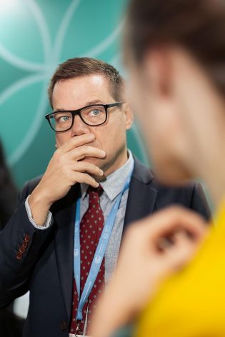Greg Puley, Head of the Climate Team at the Office for the Coordination of Humanitarian Affairs (OCHA), at COP29. Credit: OCHA