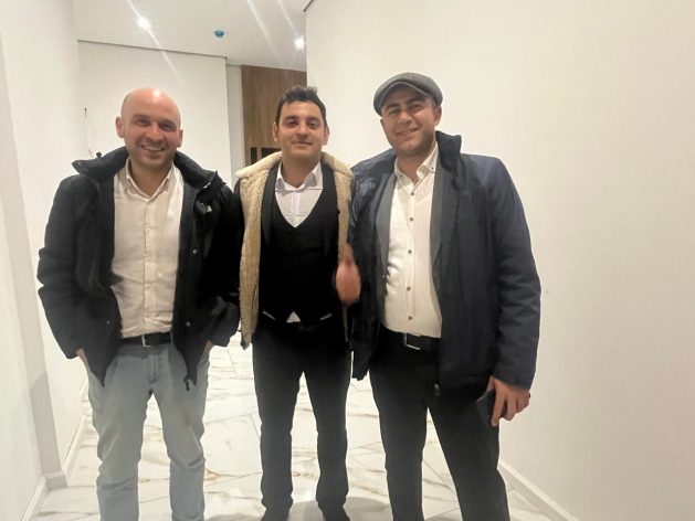 Baku Emergency Services team Fazid Xalilov, Emil Alivyev and Eldar Rzqyev. Credit: IPS