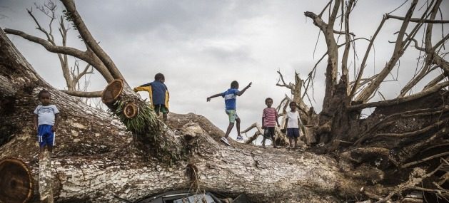 Despite contributing just 0.02% of total greenhouse gas emissions, Pacific Island states are drowning in the consequences of others’ actions. Credit: UNICEF/Sokhin