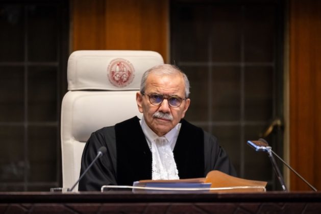 The International Court of Justice (ICJ), the principal judicial organ of the UN, is holding public hearings on the request for an advisory opinion on the Obligations of States in respect of Climate Change. Mr. Nawaf Salam, President of the court, is preciding. Credit: ICJ