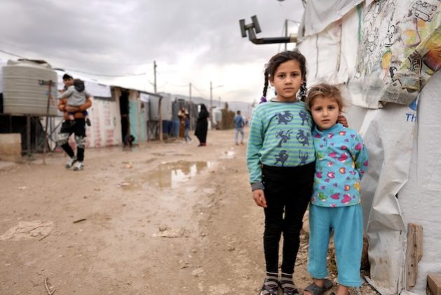Syrian children in an internal displaced people camp in Lebanon. Credit: ECW Choufany