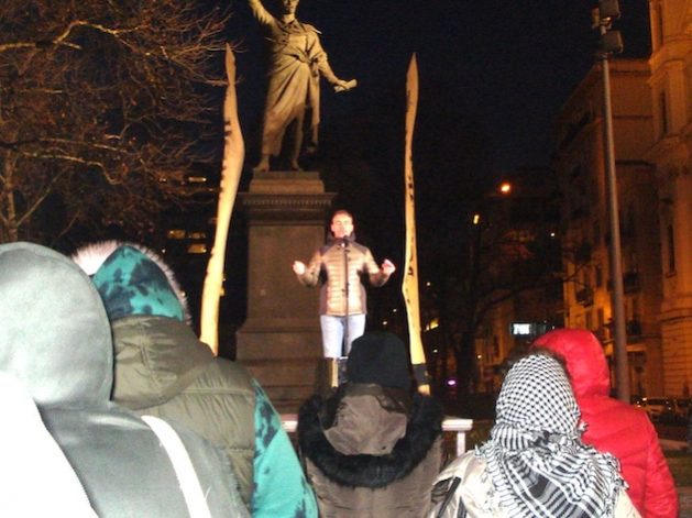 Leaders of the centrist Second Reform Era Party hold an anti-corruption rally in central Budapest, Hungary, following the announcement of United States government sanctions against Hungarian Minister Antal Rogan for his involvement in corruption, January 2025. Credit: Catherine Wilson/IPS