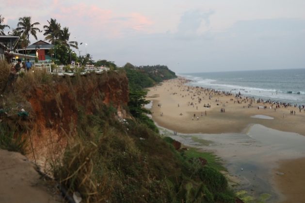 The Papanasam beach, viewed from North Cliff, Varkala, Thiruvananthapuram. Credit: Bharath Thampi/IPS