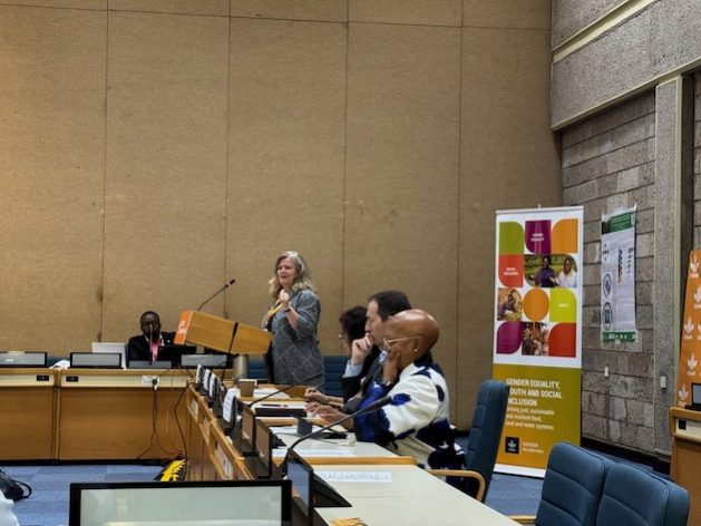 Nicoline de Haan during a parallel session on gender during the CGIAR Science Week. Credit: Naureen Hossain/IPS