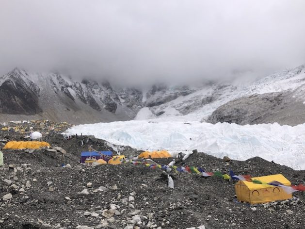 Khumbu glacier at the Mt. Everest region in Nepal. A new report says glaciers are even more sensitive to global warming than previously estimated. Credit: Tanka Dhakal/IPS