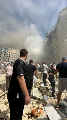 The aftermath of a Russian attack on the Okhmatdyt Children’s Hospital in Kyiv on July 8, 2024. Credit: Okhmatdyt Children’s Hospital
