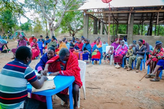 Ngorongoro residents register to "voluntarily" relocate to Msomera village in Tanzania's northern Tanga region. Credit: Kizito Makoye