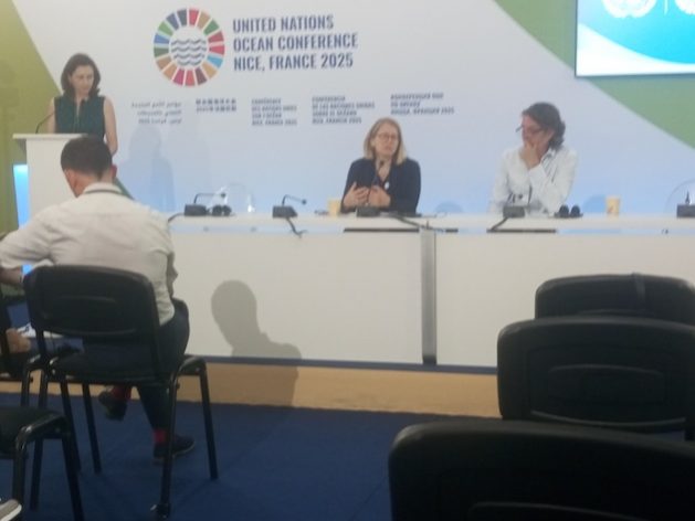 “10,000 Ships for the Ocean," launched at the UNOC3 in Nice, aims to build the Global Ocean Observing System (GOOS) by collaborating with the maritime industry to collect data. Credit: Kizito Makoye/IPS