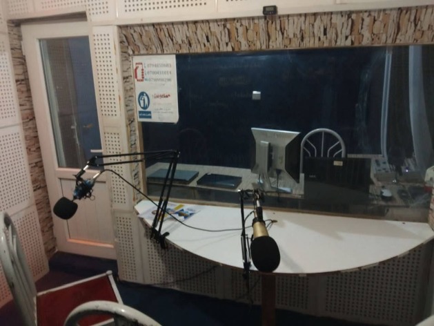 Inside the studio of Women’s Voice Radio in Badakhshan, Afghanistan. Credit: Learning Together.