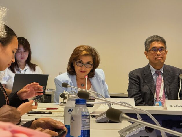 UN Women's Executive Director Sima Bahous at a 2025 UN High-Level Political Forum on Sustainable Development side event. Credit: Naureen Hossain/IPS