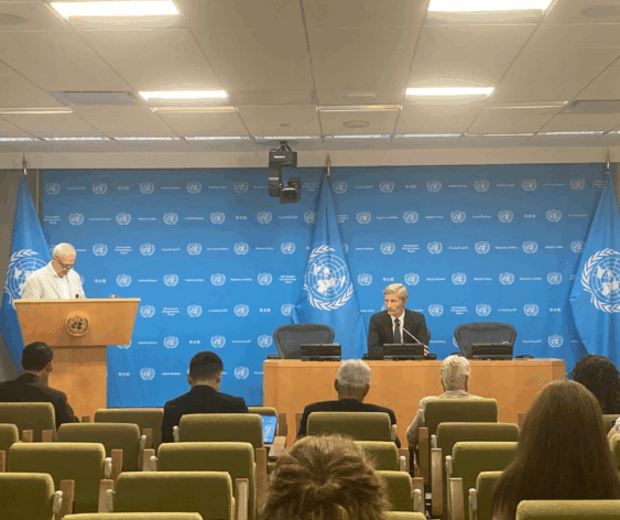 Carl Skau, Deputy Executive Director of World Food Programme (WFP) briefs media at the UN. Credit: Naomi Breuer/IPS