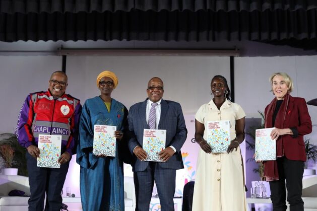 About 9.2 million people across the world living with HIV were not receiving treatment in 2024, according to the UNAIDS report. At the launch of the report was Rev. Mbulelo Dyasi, Executive Director of SANARELA. Winnie Byanyima, UNAIDS Executive Director, Aaron Motsoaledi, Minister of Health of South Africa. Juwan Betty Wani, Programme Coordinator, Adolescents Girls and young women Network South Sudan. Helen Rees, Executive Director, Wits RHI. Credit: UNAIDS