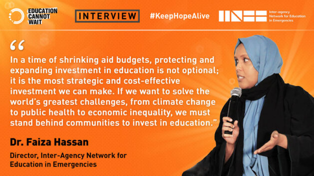 Dr. Faiza Hassan is the Director of the Inter-Agency Network for Education in Emergencies